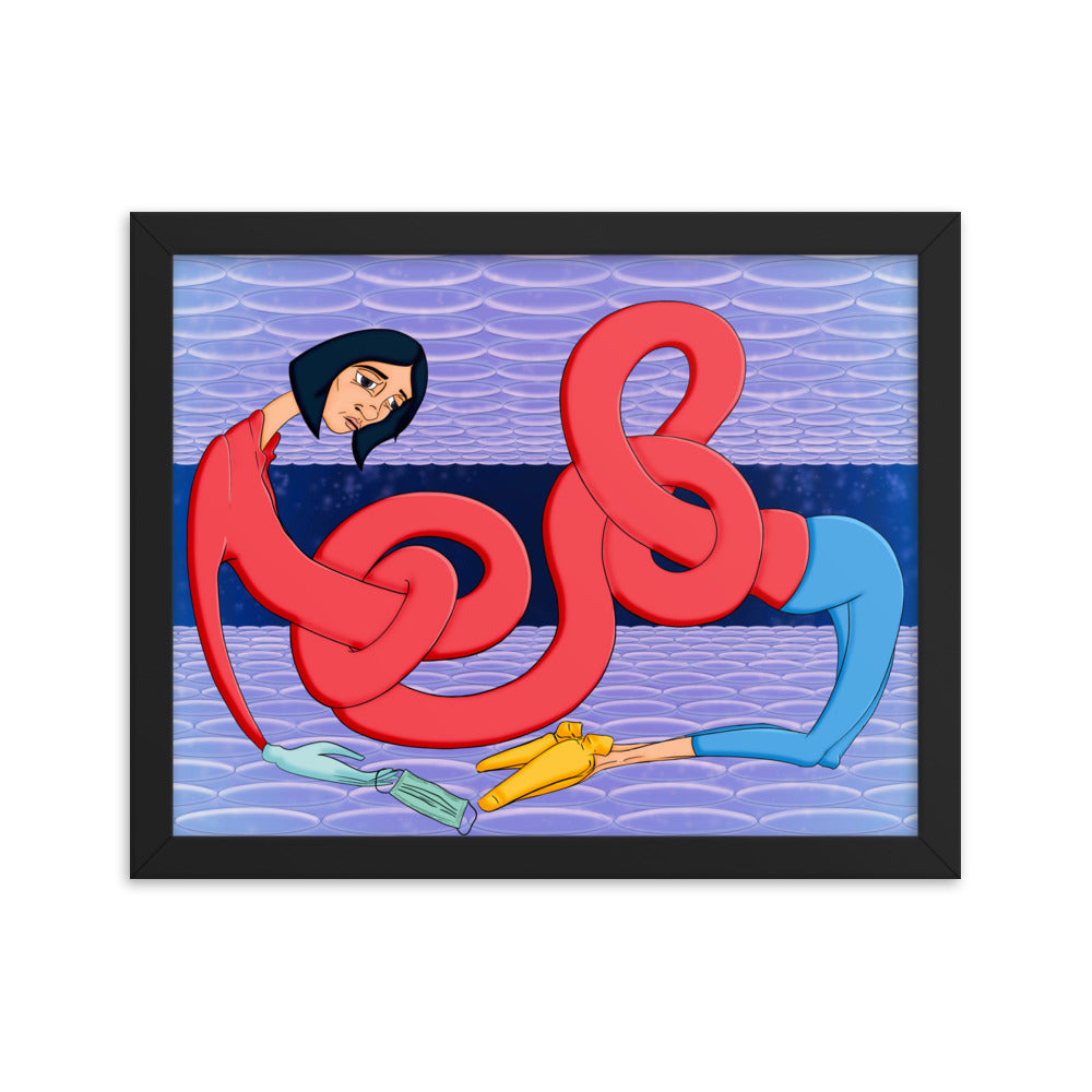 "In Knots" Framed Matte Print