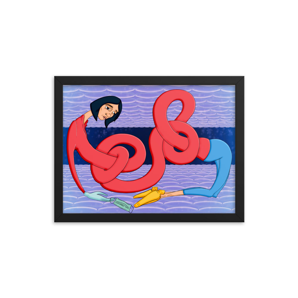 "In Knots" Framed Matte Print