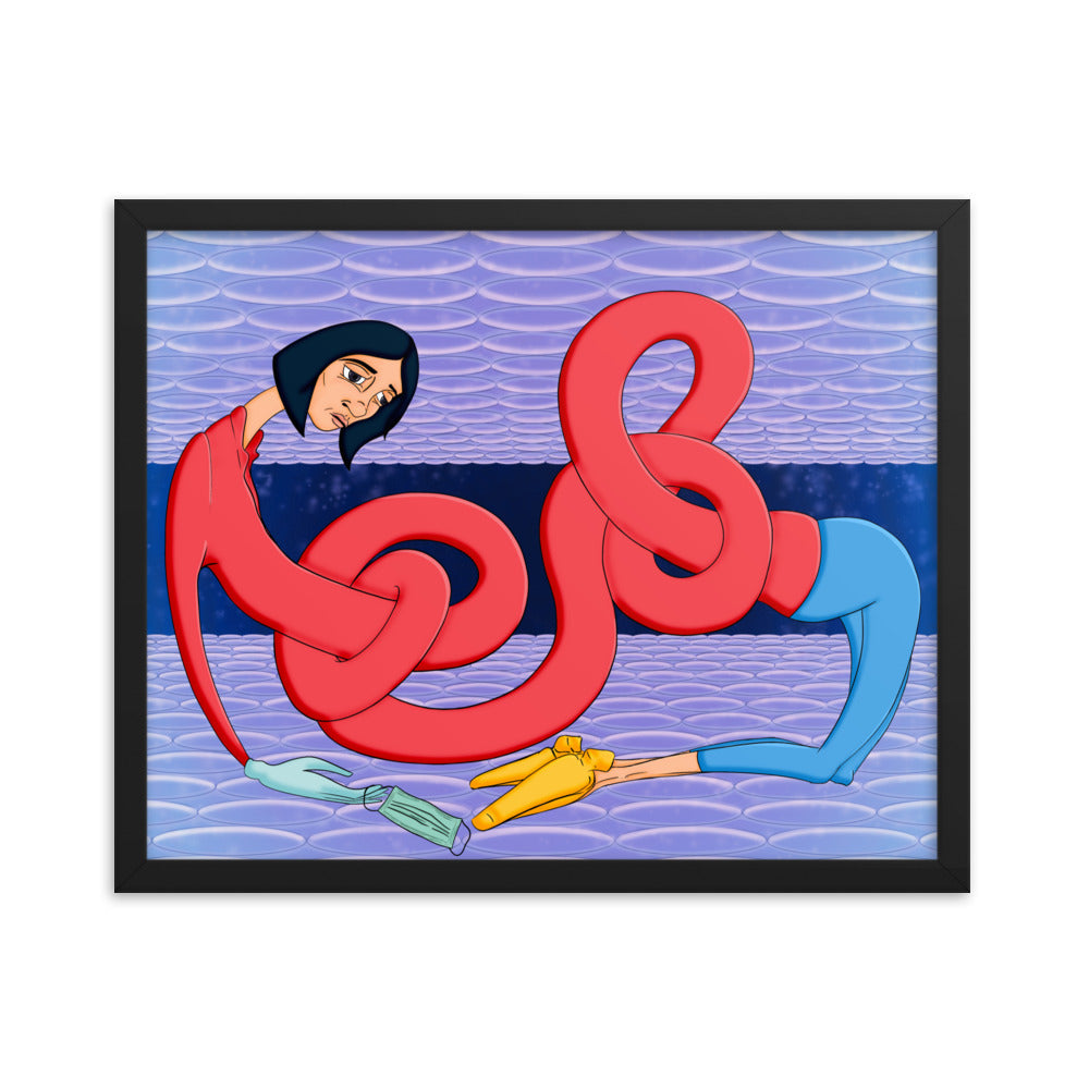 "In Knots" Framed Matte Print