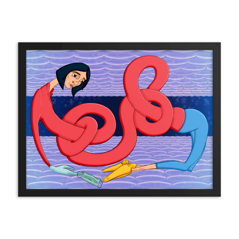 "In Knots" Framed Matte Print