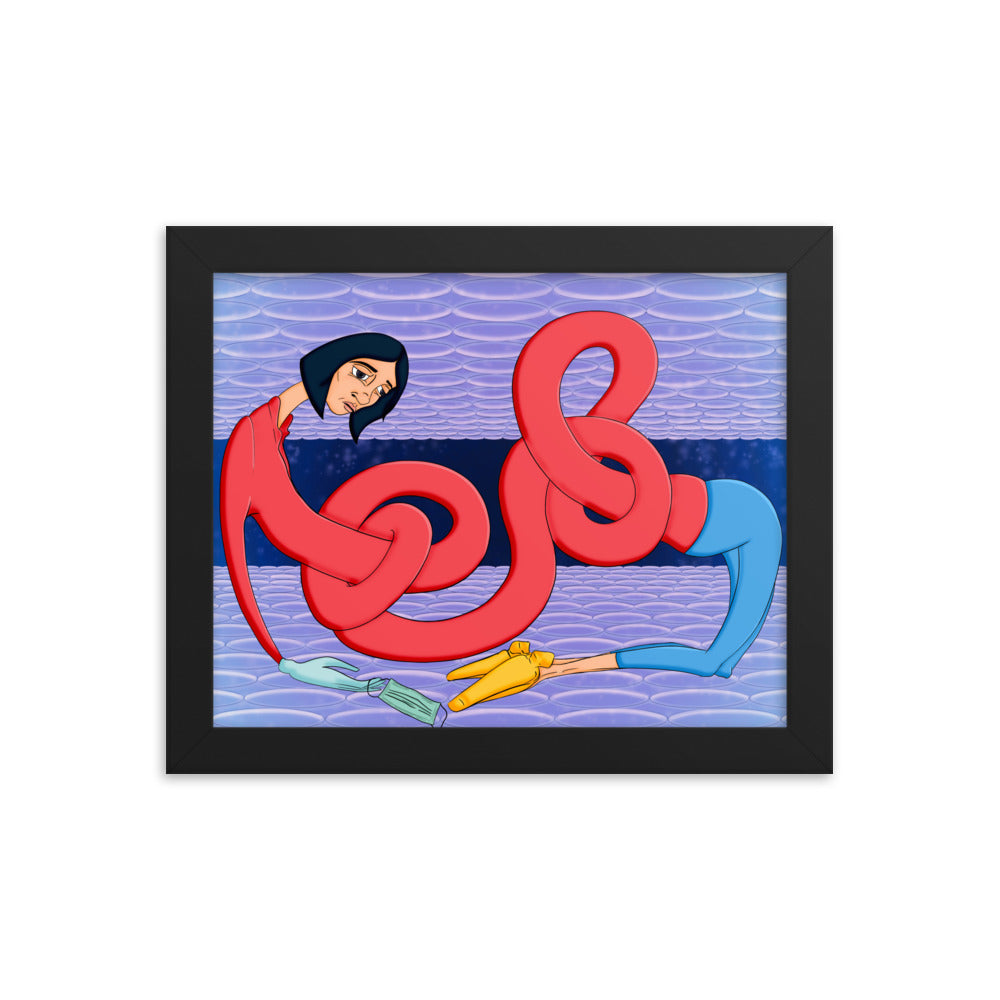 "In Knots" Framed Matte Print