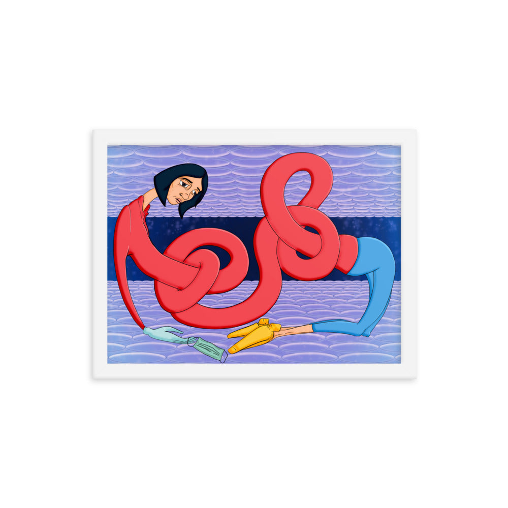 "In Knots" Framed Matte Print