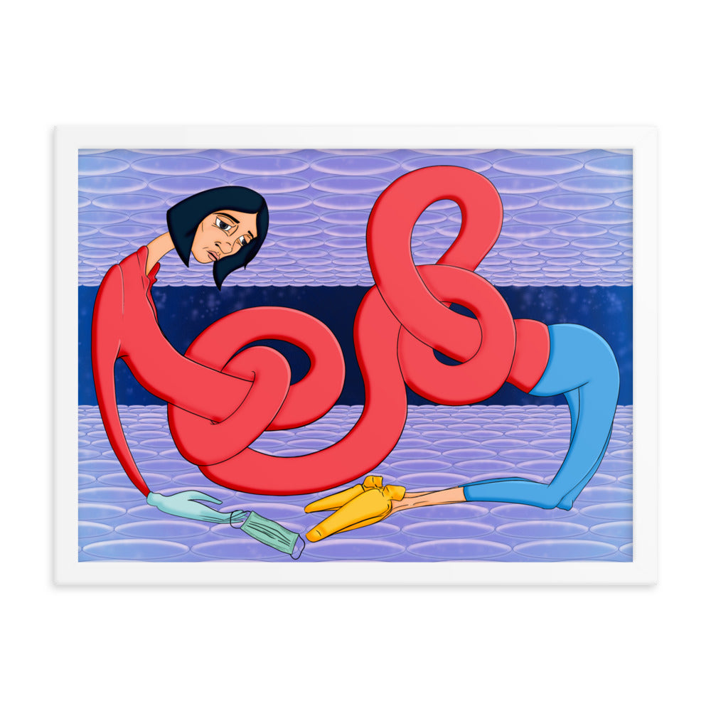 "In Knots" Framed Matte Print