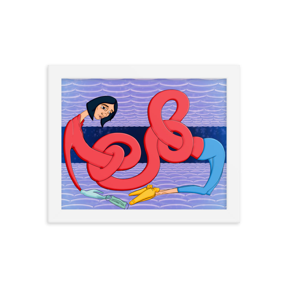 "In Knots" Framed Matte Print